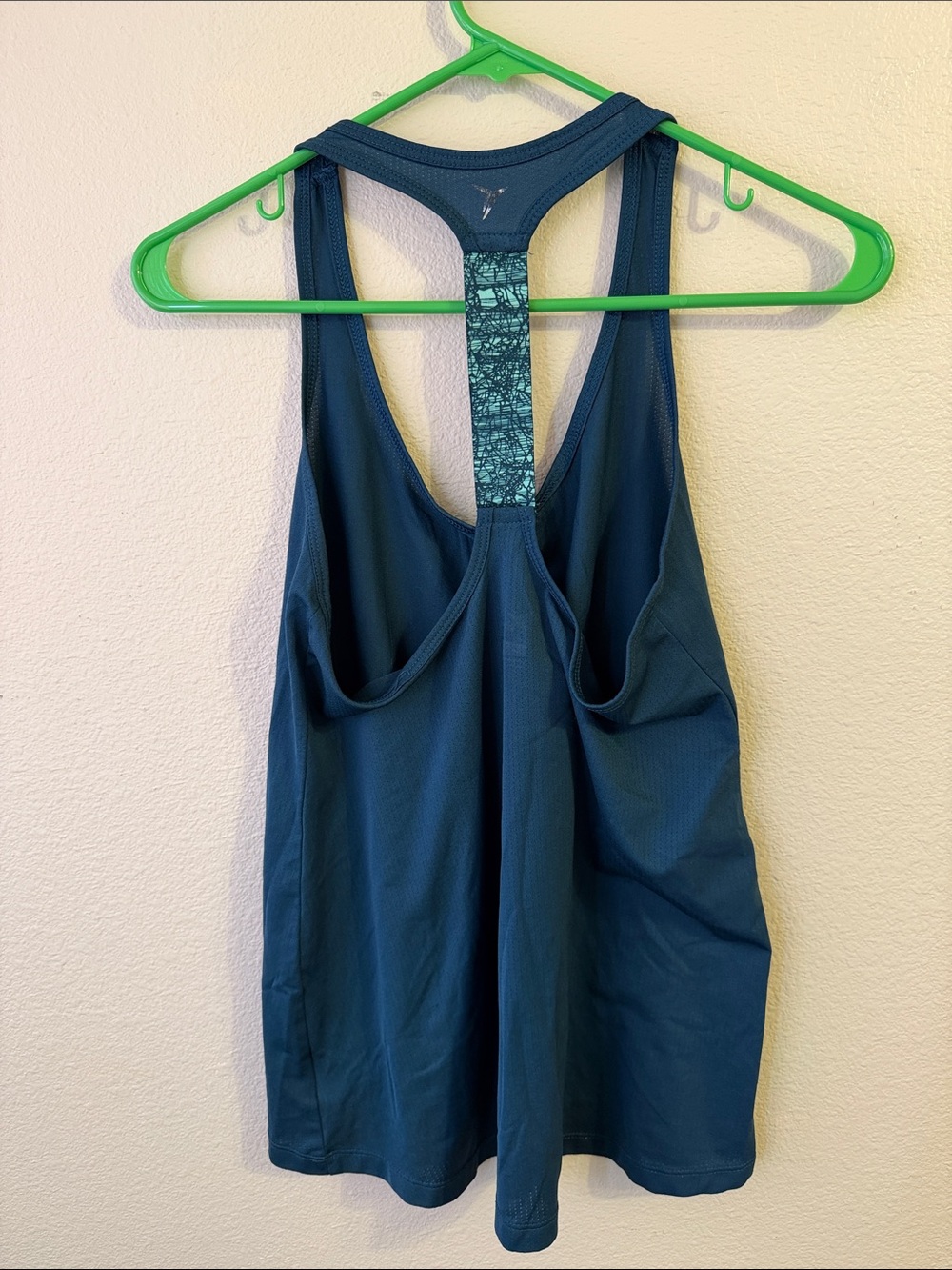 Old Navy Teal Racerback Tank with Patterned Back Strap - Picture 2 of 2